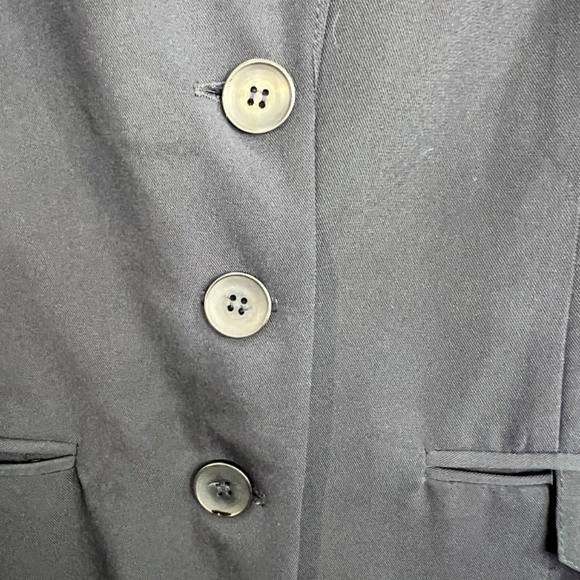 Vintage 90s minimalist Canadian made long blue duster jacket coat 9/10 - Picture 11 of 13